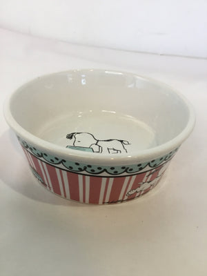 Snoopy Pink/White Dog Bowl