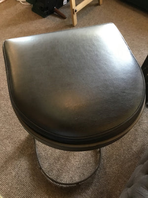 Metal/Leather Backless Black Barstool/Bar Stool DYB49EB8