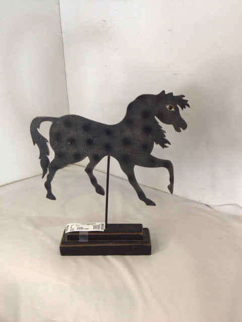 Brown/black Metal/Acrylic Horse Statue