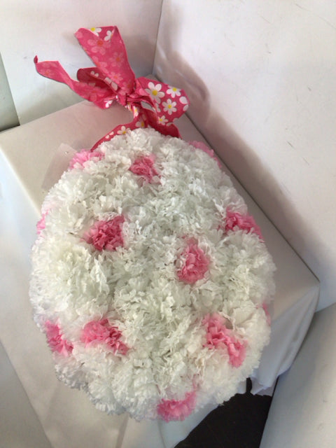 Wreath Egg White/Pink Wall Decoration Art