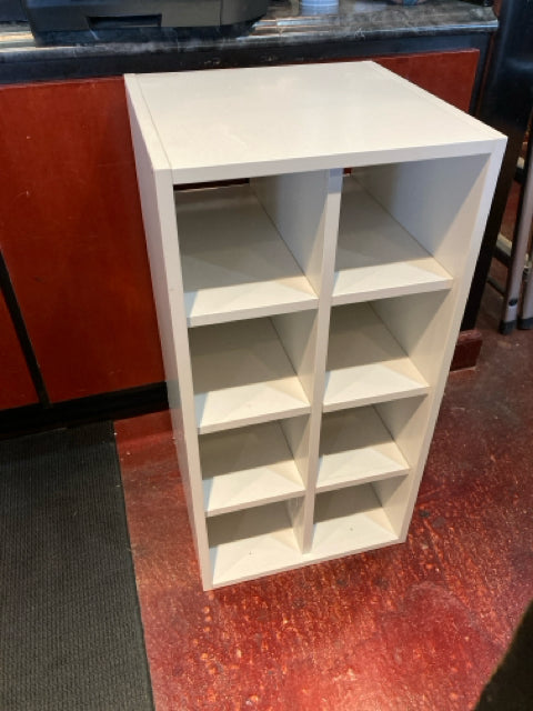 White Wood Cubbies Shelf