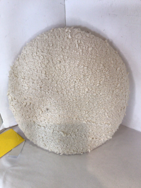 Devi Cream Nubby Round Pillow
