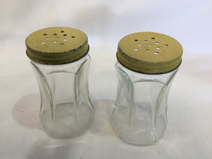 Vintage Yellow Glass Salt & Pepper