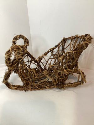 Sleigh Wicker Holiday Item