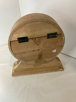 Table Top White Wood Clock