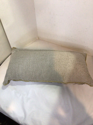 Gray Polyester Beaded Birds Pillow