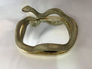 Mirrored Gold/Black Metal Snake Tray