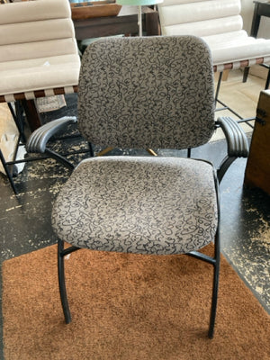 Office Upholstered Arm Black/White Chair