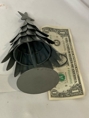 Gray Metal Christmas Tree Holiday Item