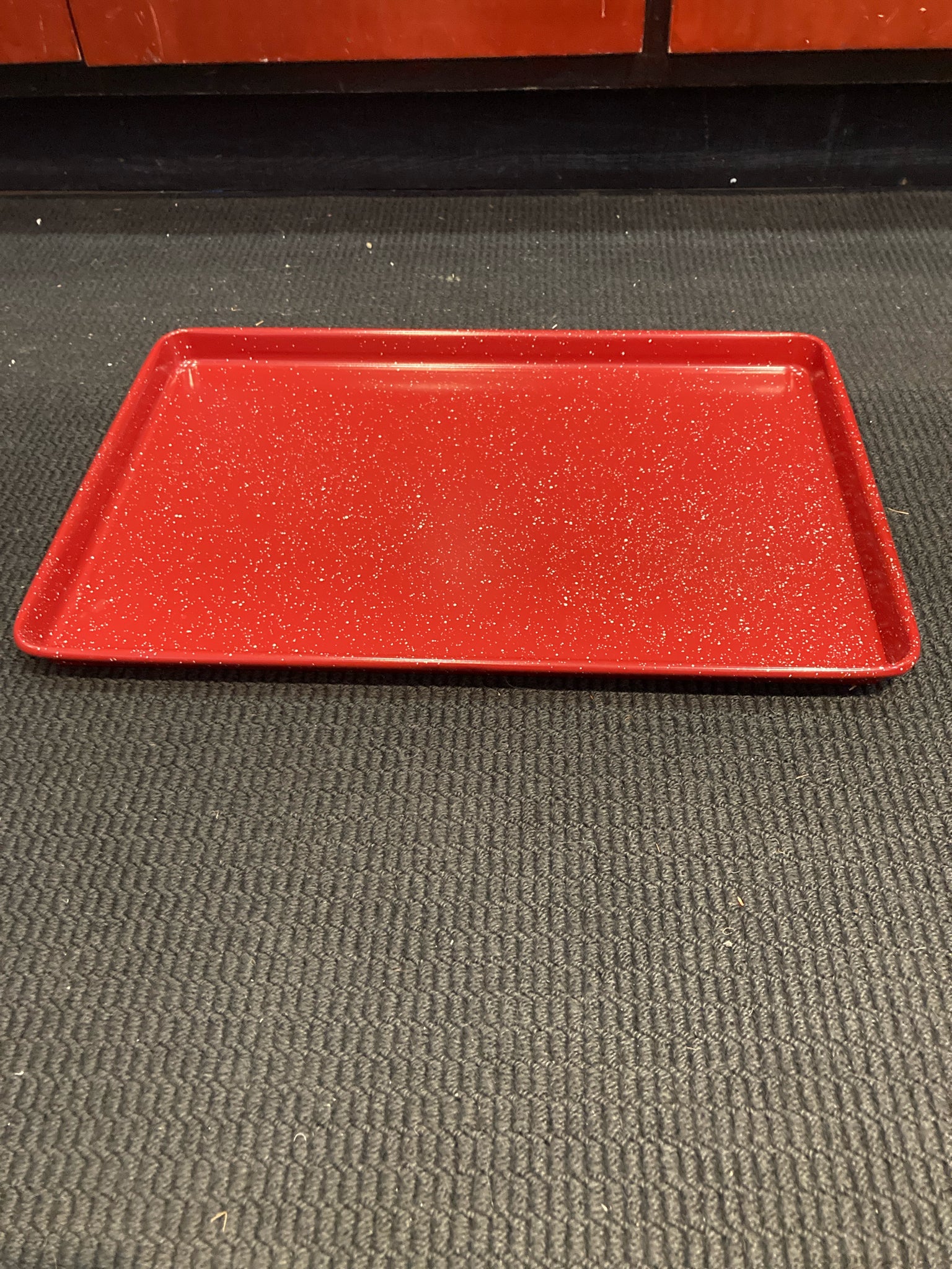 Red Enamel Baking Access.