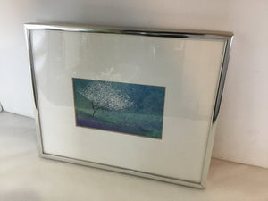 Signed Blue/Purple Framed Art
