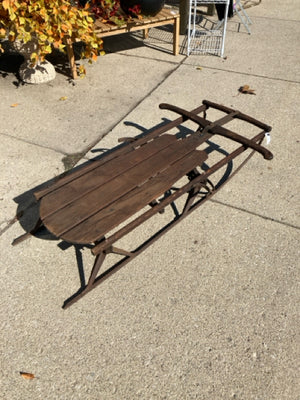 Vintage Wood/Metal Sled Holiday Item