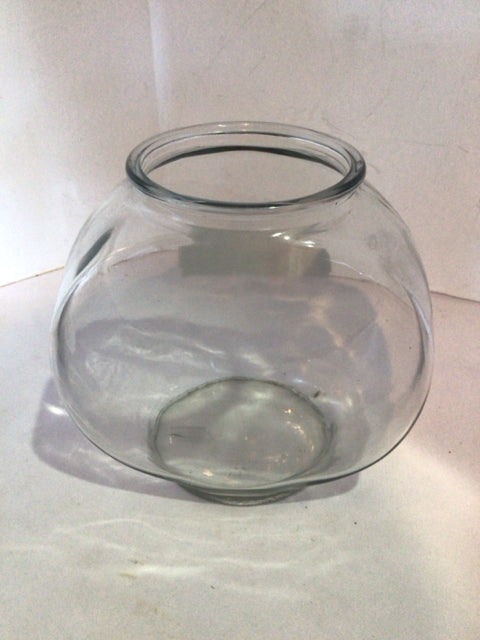 Clear Glass Round Vase