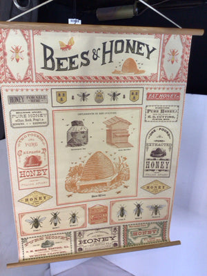 Retro Yellow Paper Bee Sign