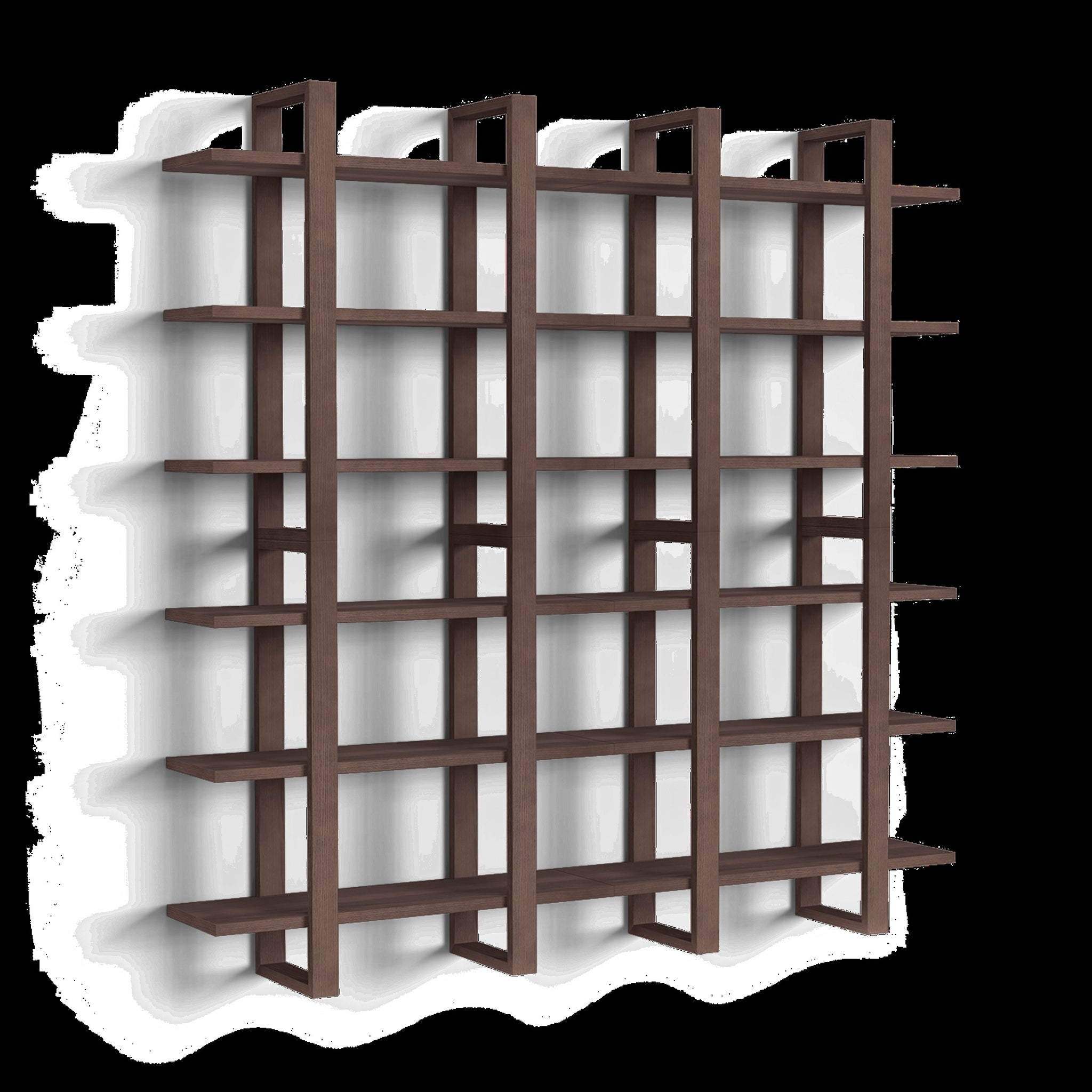 Burrow Floating Brown Wood Set of 4 Shelf B9274RWR