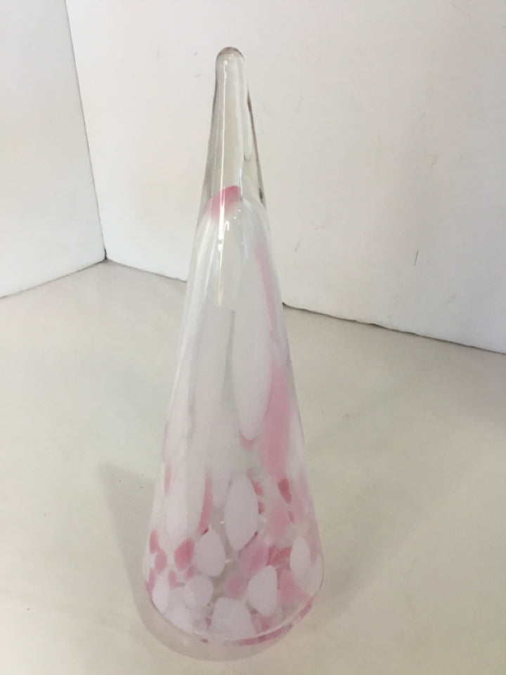 Pink Glass Christmas Tree Holiday Item