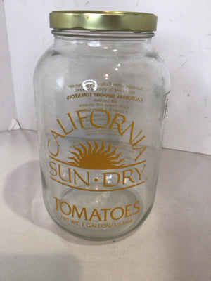 Clear/Yellow Glass Gallon Jar
