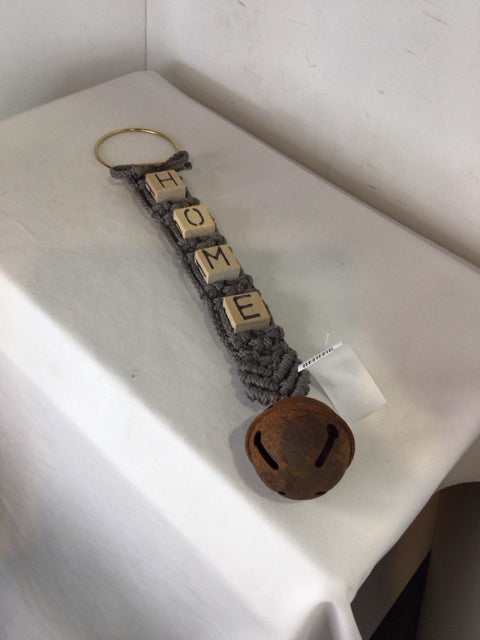 Gray Crochet Block Home Bell