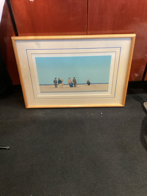 Limited Edition Blue/Tan Framed Art