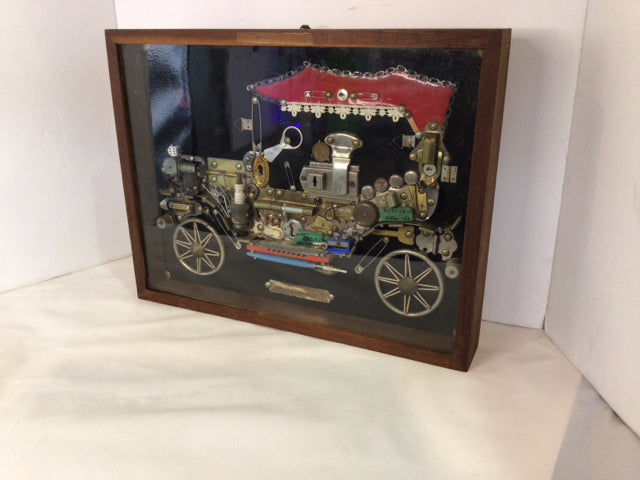 Shadow Box Black/Multi Metal Car Framed Art
