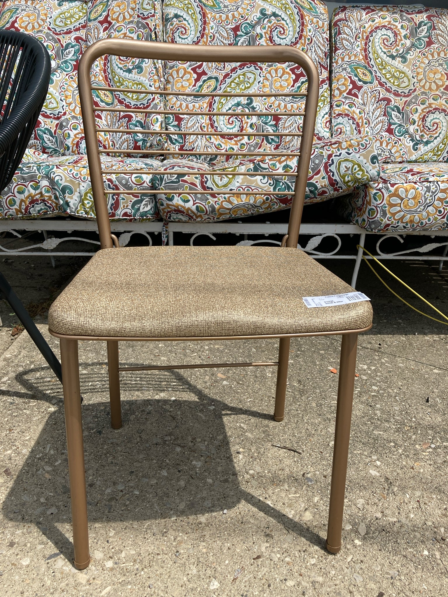 Cosco Vintage Vinyl Folding Set of 6 Tan Chair