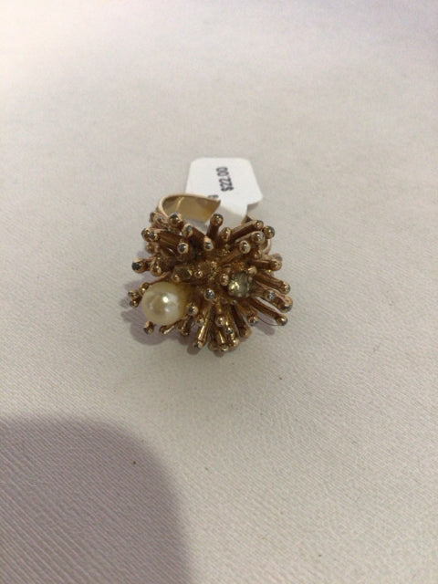 Gold Pearl Ring