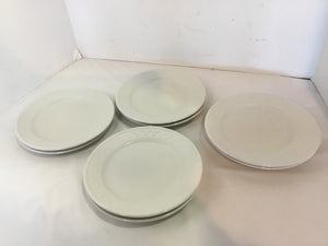 Totally Today Set of 8 White Ceramic Salad Plate Set