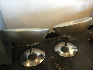 Acrylic Saucer Chrome Chair Set