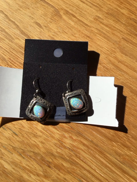 Silver Opal Earrings