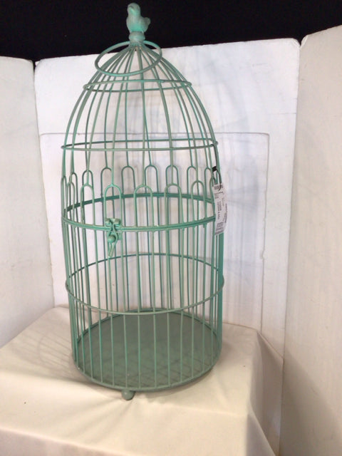 Teal Metal Bird Cage