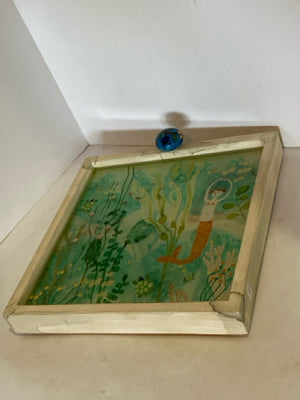 Original Shadow Box Multi-Color Resin Mermaid Wall Hanging Art