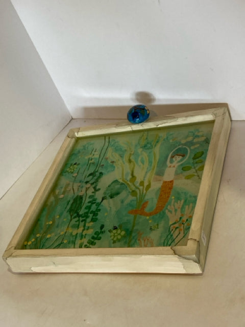 Original Shadow Box Multi-Color Resin Mermaid Wall Hanging Art