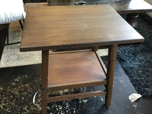 Side Wood 1 shelf Brown Table