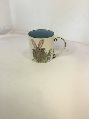 Easter White/Multi Ceramic Sheep Mug