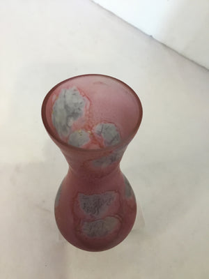 Purple Frosted Glass Vase
