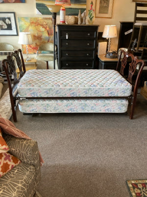 Twin Trundle Brown Bed