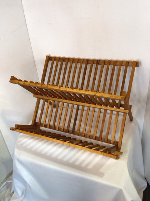 Folding Wood Brown Bookcase/Bookshelf
