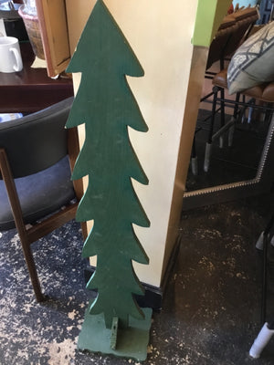 Green Wood Christmas Tree Holiday Item