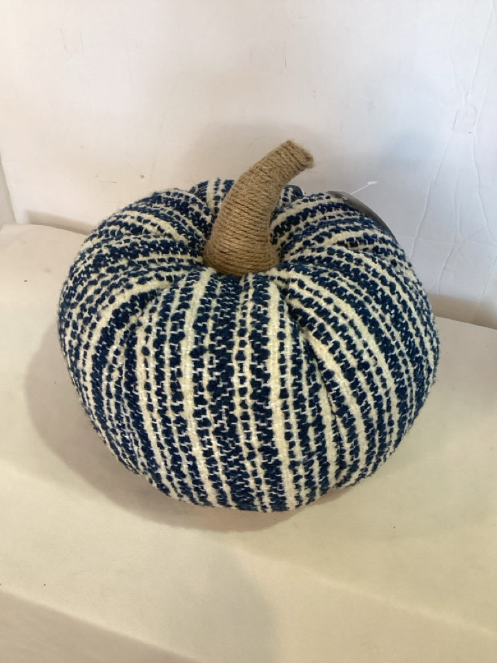 Kirkland's Blue/White Pumpkin Pillow