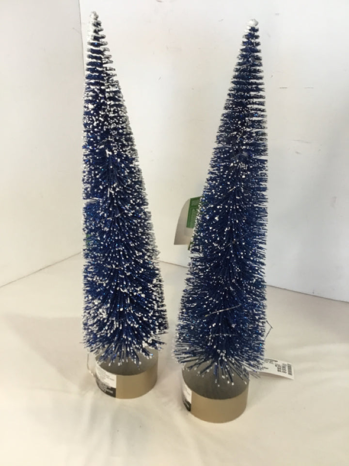 Pair Blue Trees Light up Holiday Item