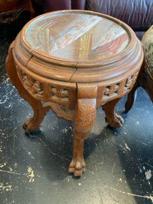 Oriental Wood Vintage Brown Table