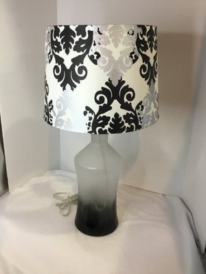 Gray/Black Glass Lamp