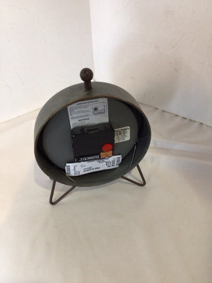World Market Table Top Gray Metal Clock