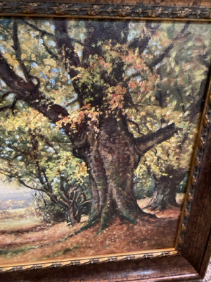 Original Green/Gold Trees Framed Art