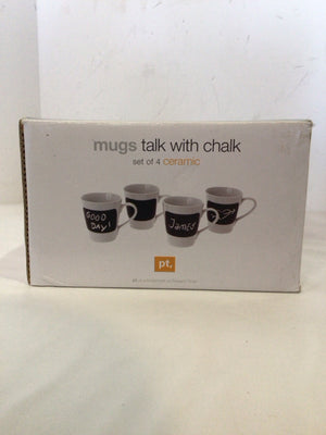 Macy's Set of 4 Ceramic Chalk Paint Mug Set