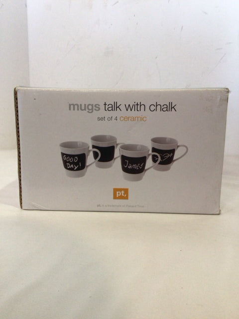 Macy's Set of 4 Ceramic Chalk Paint Mug Set