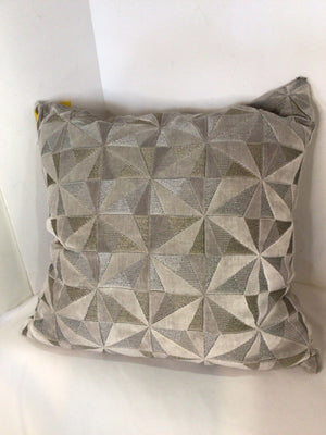 Tan/Gray Velour Down Filled Pillow