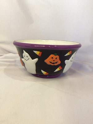 Bowl Purple Ceramic Halloween Holiday Item