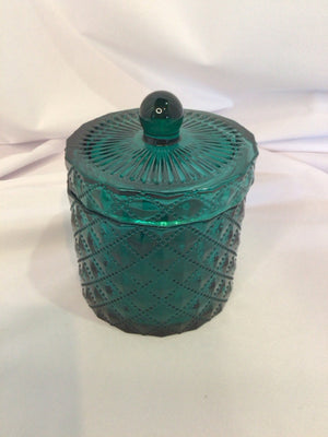 Aqua Glass Jar