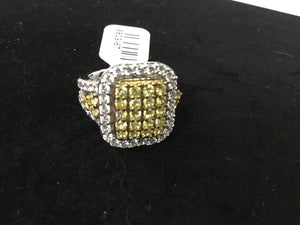 Orange Rhinestone Ring